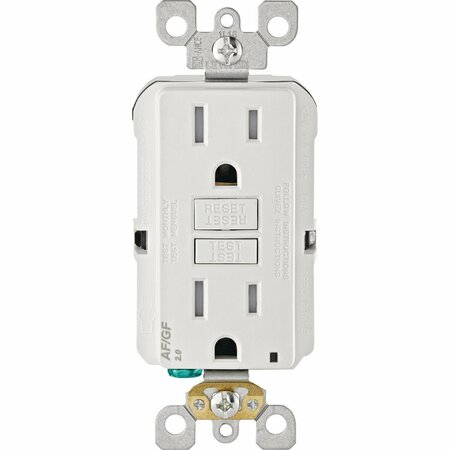 LEVITON SmartLockPro Dual Function 15A White Residential Grade AFCI/GFCI Outlet R12-AGTR1-0KW